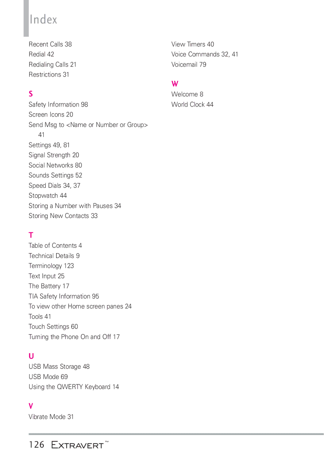 LG Electronics MFL67402301(1.0)H manual Index, 126 