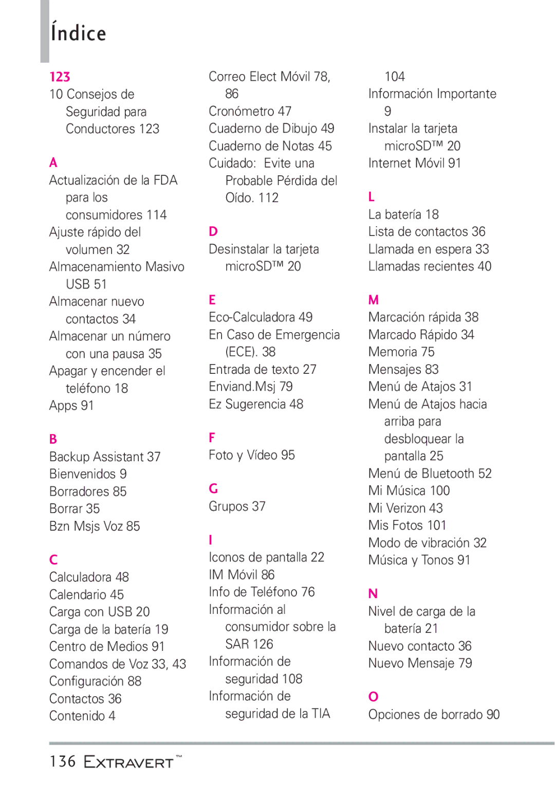 LG Electronics MFL67402301(1.0)H manual Índice, 136 