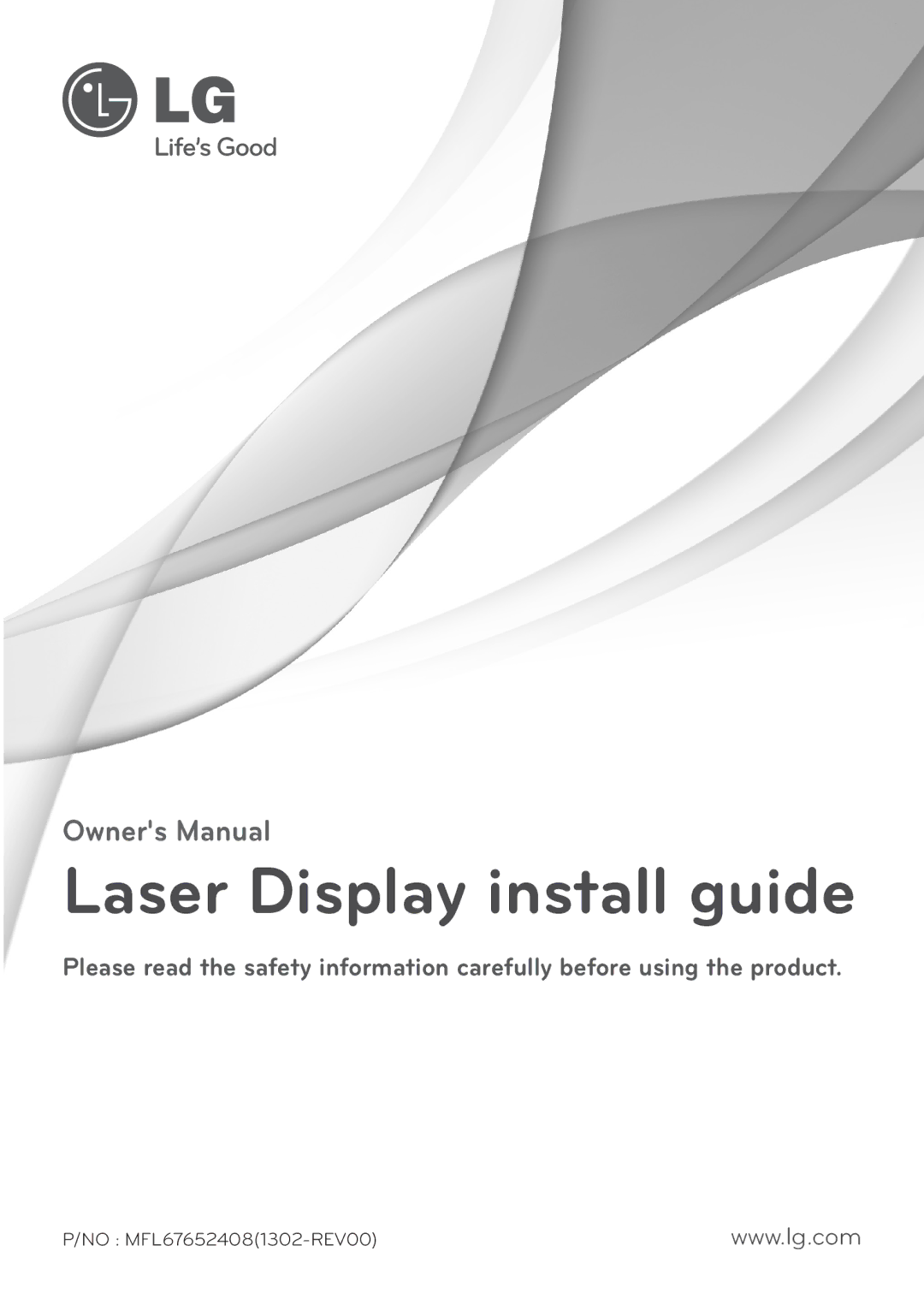 LG Electronics 1302-REV00, MFL67652408 owner manual Laser Display install guide 