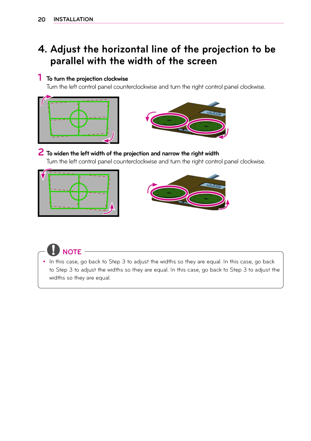 LG Electronics MFL67652408, 1302-REV00 owner manual To turn the projection clockwise 