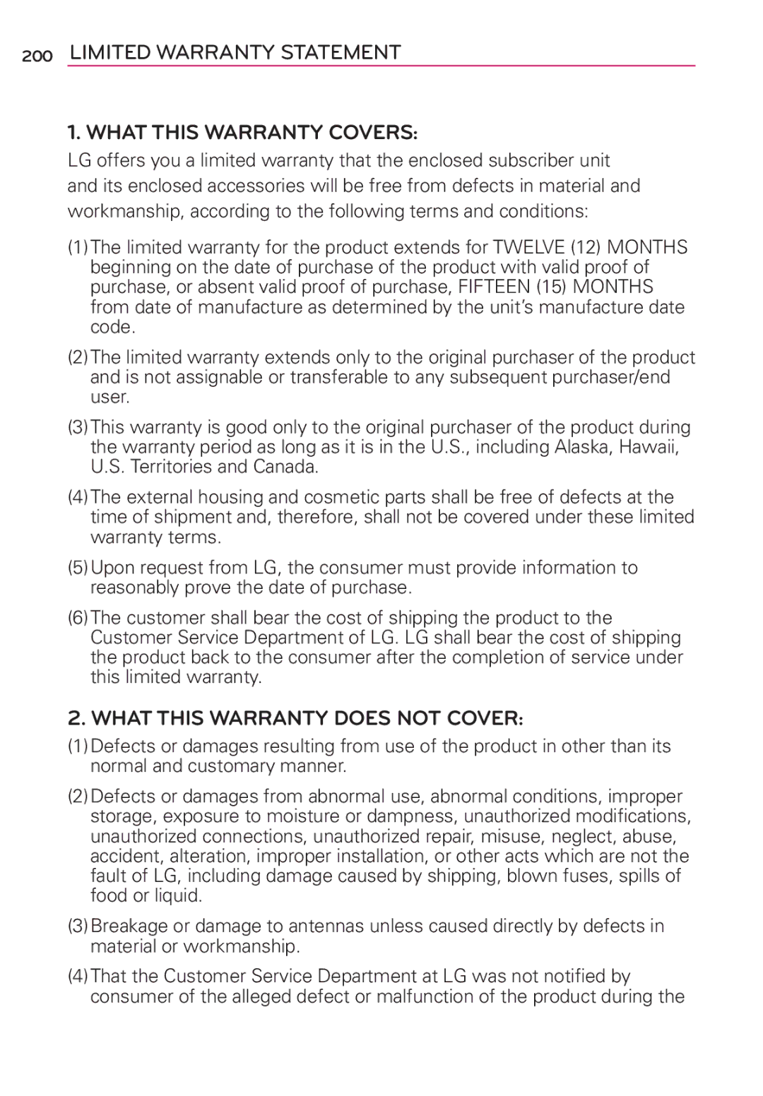 LG Electronics MFL67696601 manual What this Warranty Covers 