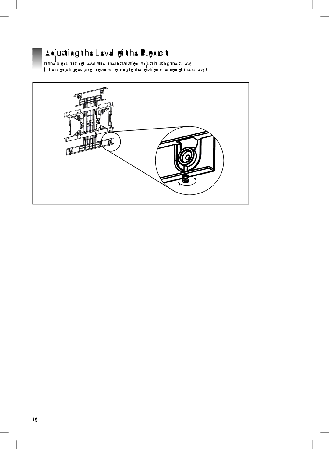 LG Electronics MFL68001401 owner manual Adjusting the Level of the Product 