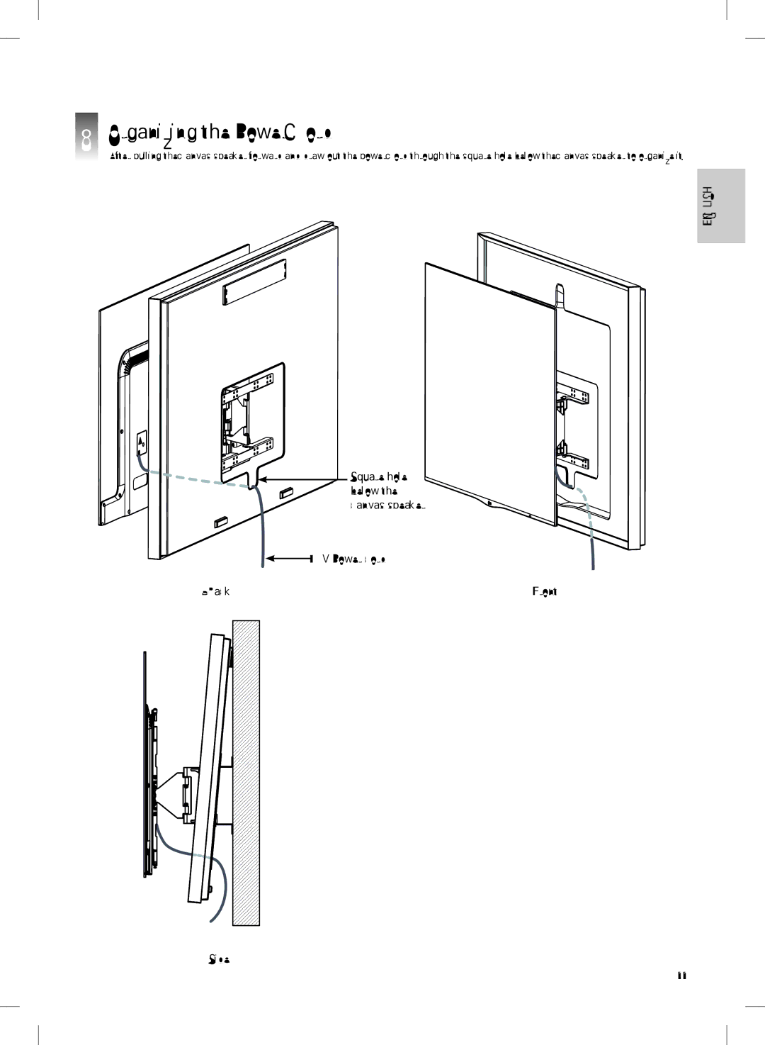 LG Electronics MFL68001401 owner manual Organizing the Power Cord 