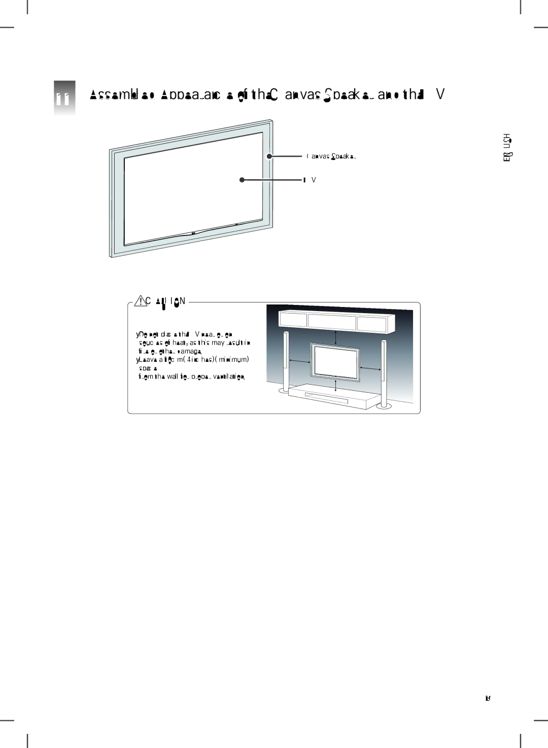 LG Electronics MFL68001401 owner manual Assembled Appearance of the Canvas Speaker and the TV 