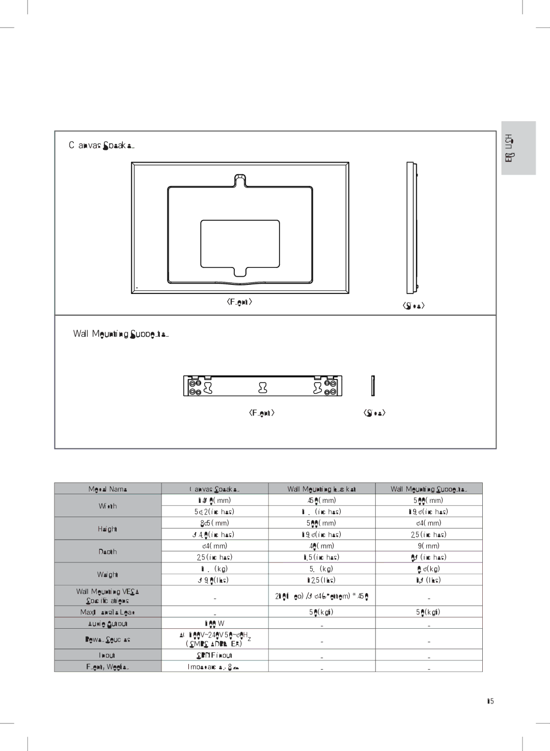 LG Electronics MFL68001401 owner manual Canvas Speaker 