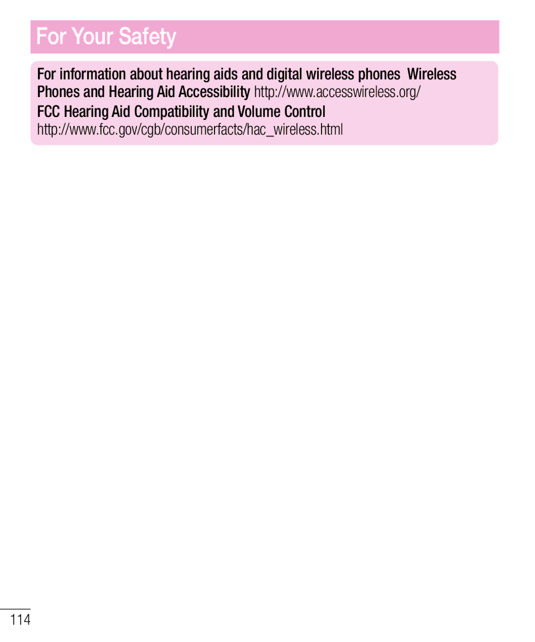 LG Electronics MFL68301001 (1.0) manual FCC Hearing Aid Compatibility and Volume Control 