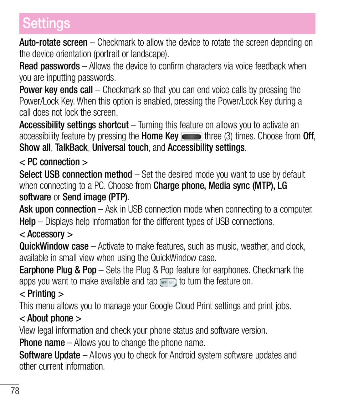 LG Electronics MFL68301001 (1.0) manual PC connection, Accessory 