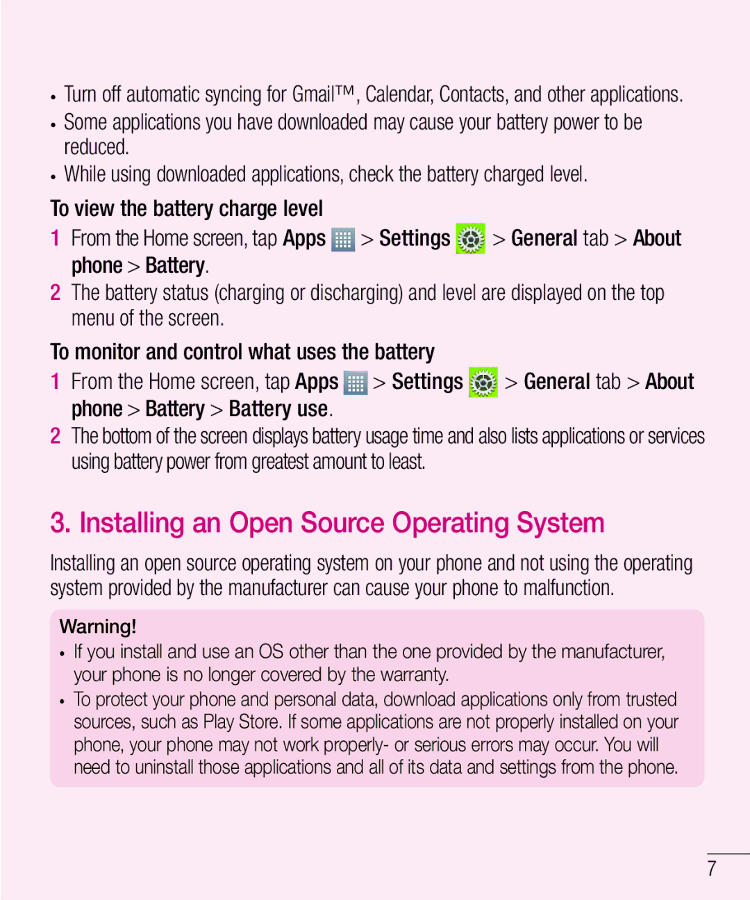 LG Electronics MFL68301001 (1.0) manual Installing an Open Source Operating System, Reduced 