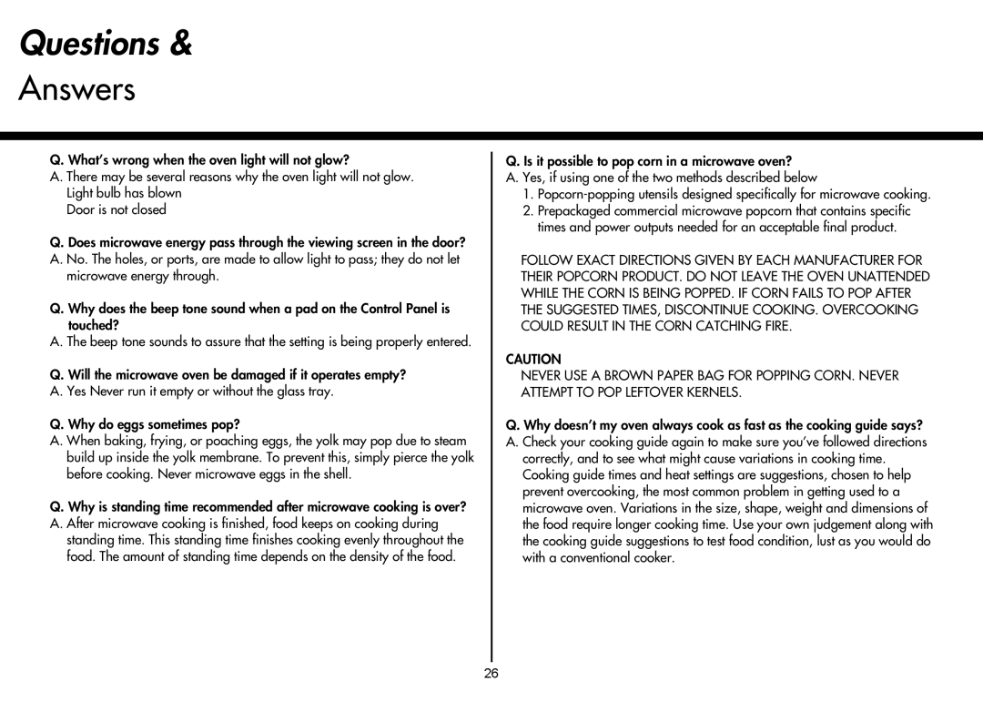 LG Electronics MH-6047G, MH-6048SS, MH-6047C instruction manual Questions, Answers 