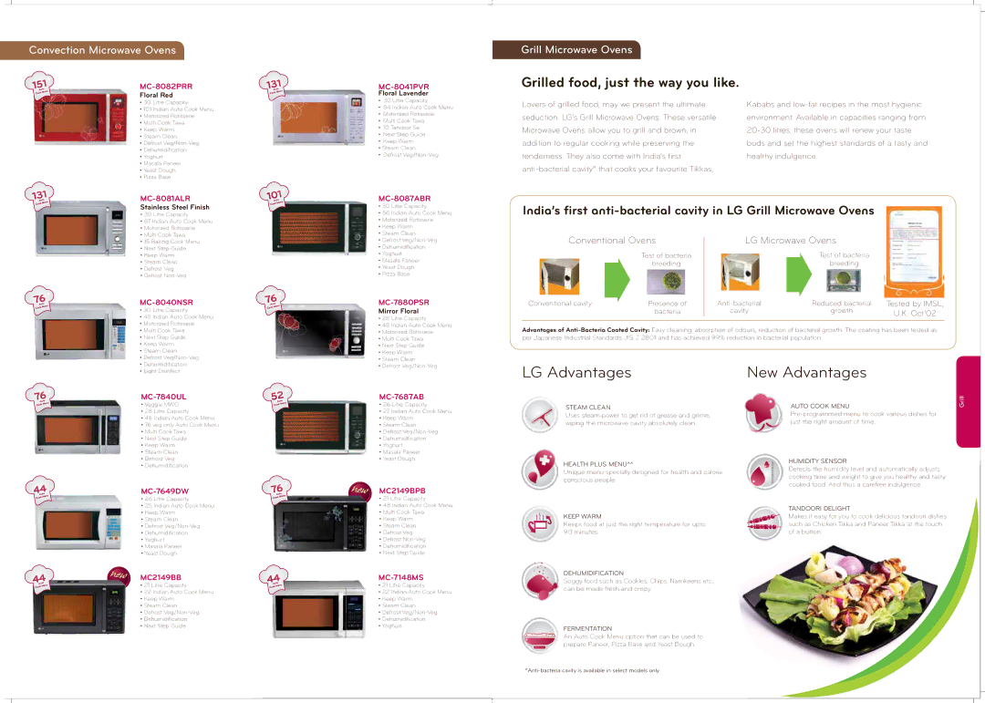 LG Electronics MJ3281BCG manual Conventional Ovens, LG Microwave Ovens, MC2149BPB 