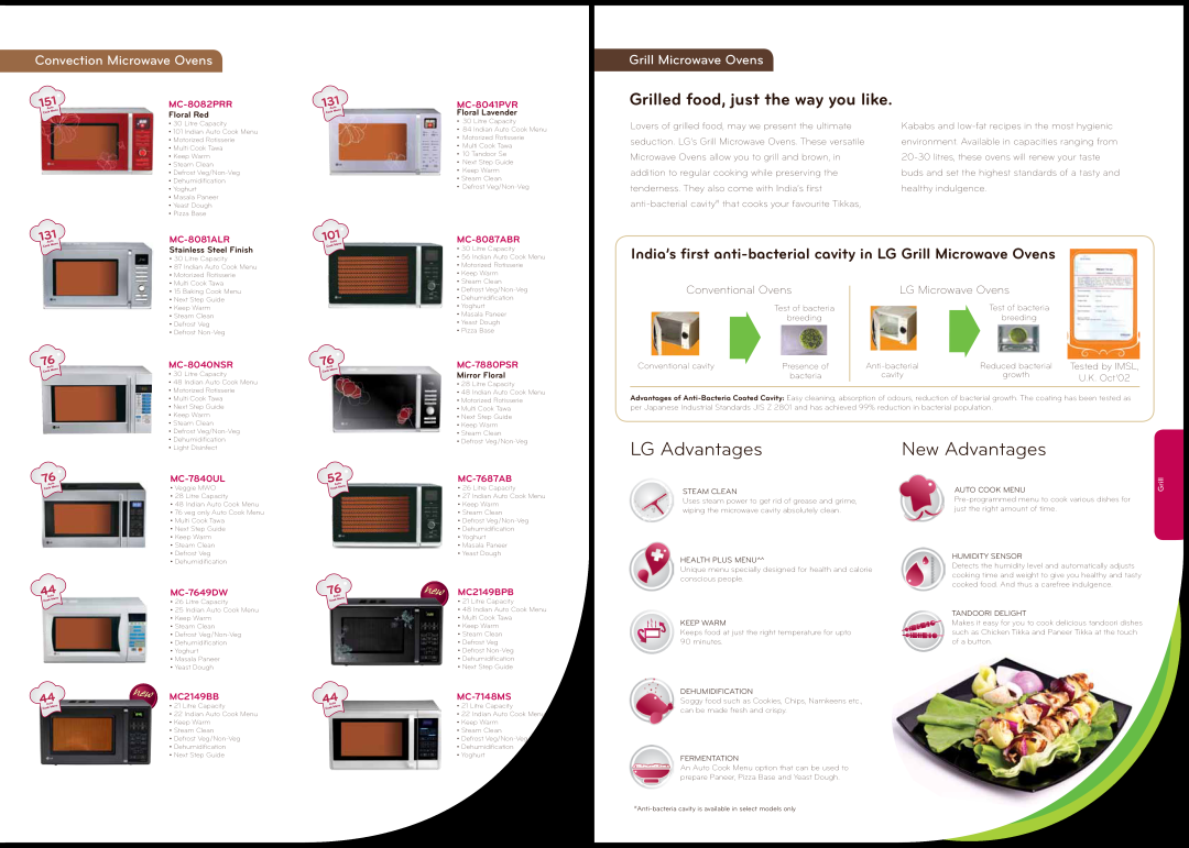 LG Electronics MJ3281BCG Grill Microwave Ovens, Conventional Ovens, LG Microwave Ovens, LG Advantages, New Advantages 