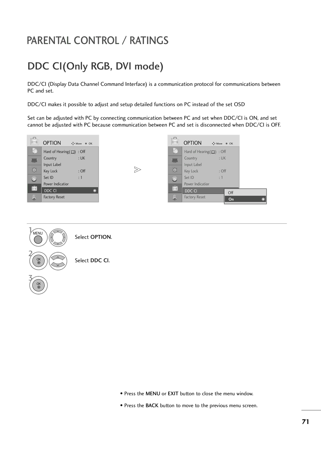 LG Electronics MM22009944DD, MM11999944DD, MM22229944DD owner manual DDC CIOnly RGB, DVI mode 