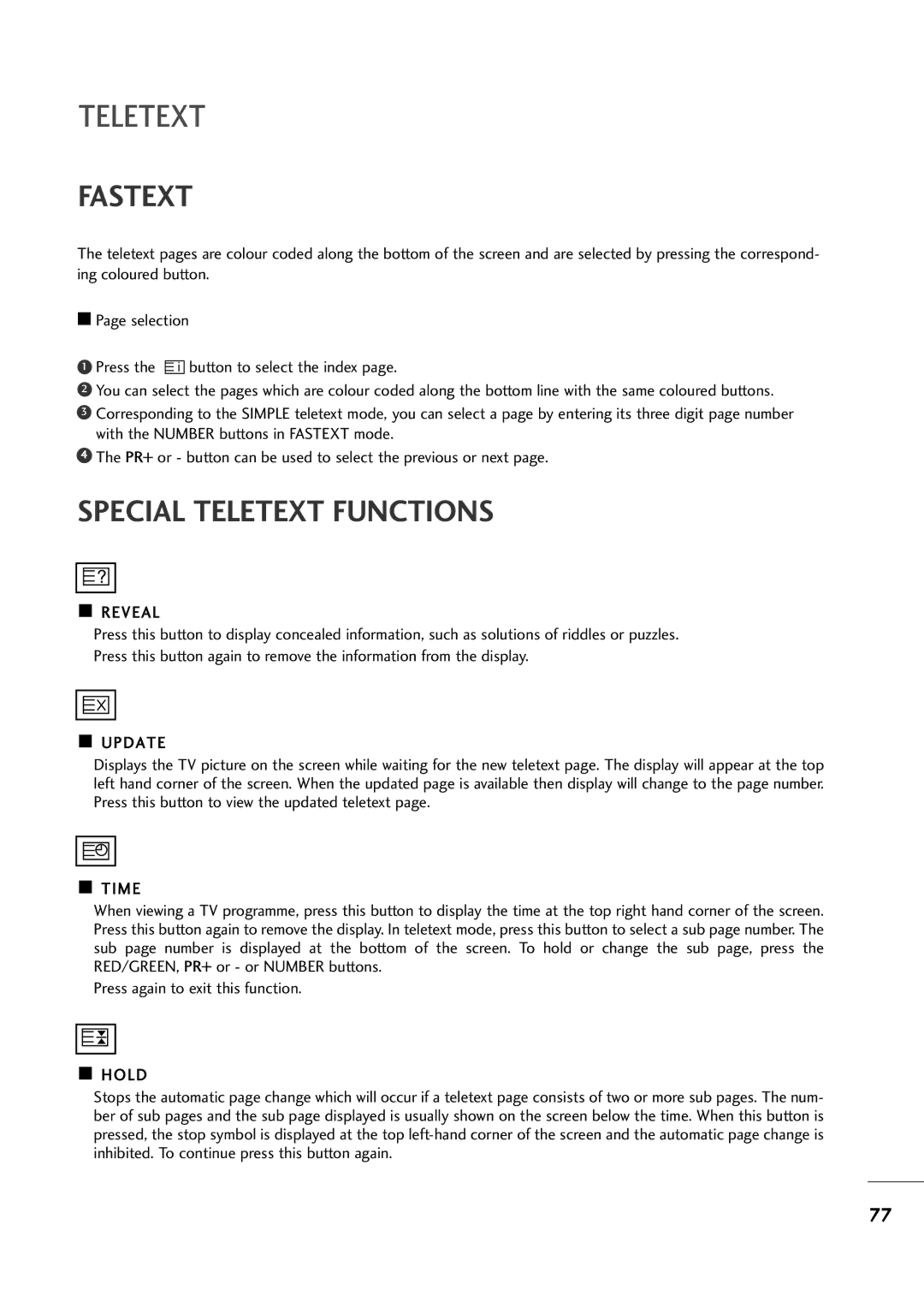 LG Electronics MM22009944DD, MM11999944DD, MM22229944DD owner manual Teletext, Fastext 