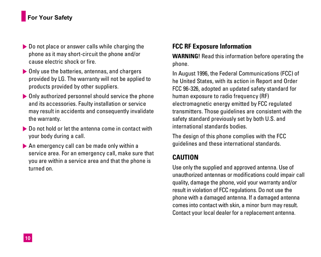 LG Electronics MMBB0234601 manual FCC RF Exposure Information 