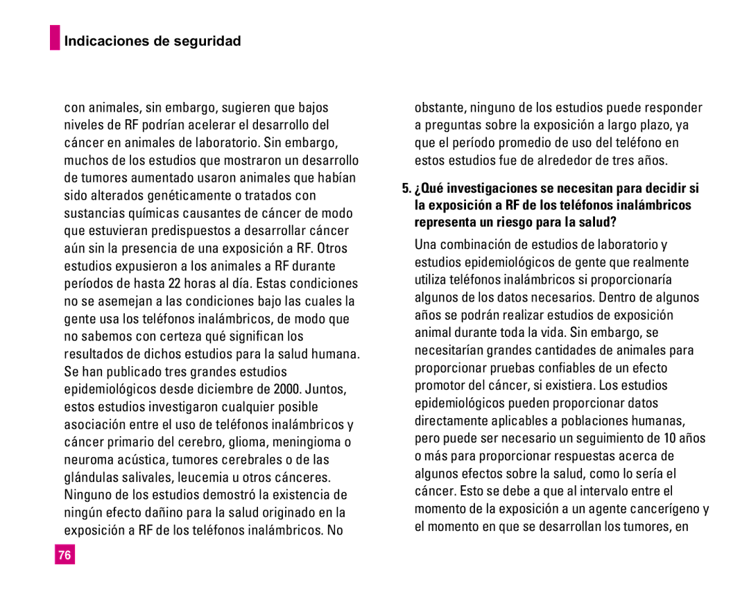 LG Electronics MMBB0234601 manual Indicaciones de seguridad 