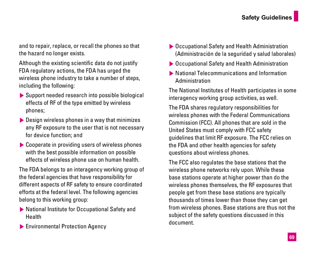 LG Electronics MMBB0234601 manual Safety Guidelines 