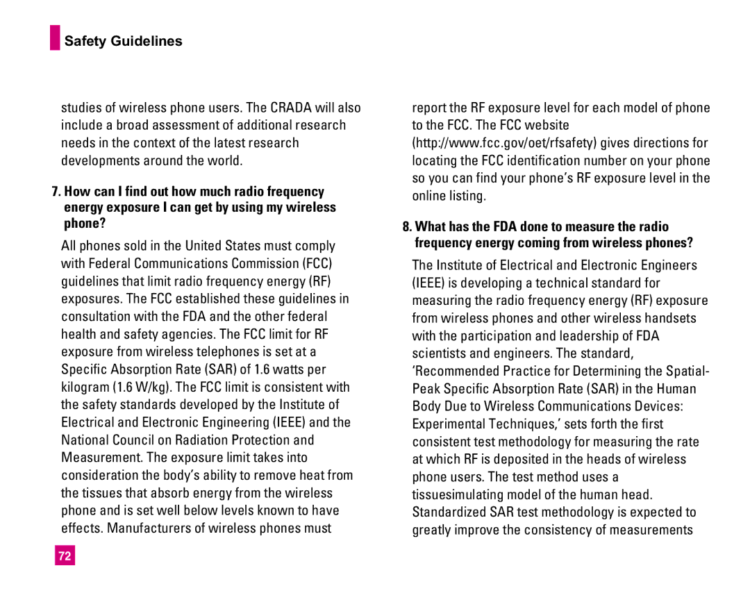 LG Electronics MMBB0234601 manual Safety Guidelines 