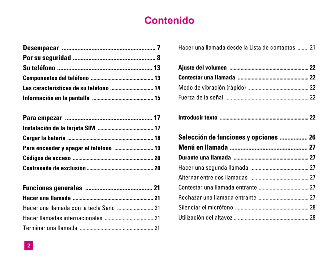 LG Electronics MMBB0234601 manual Contenido 