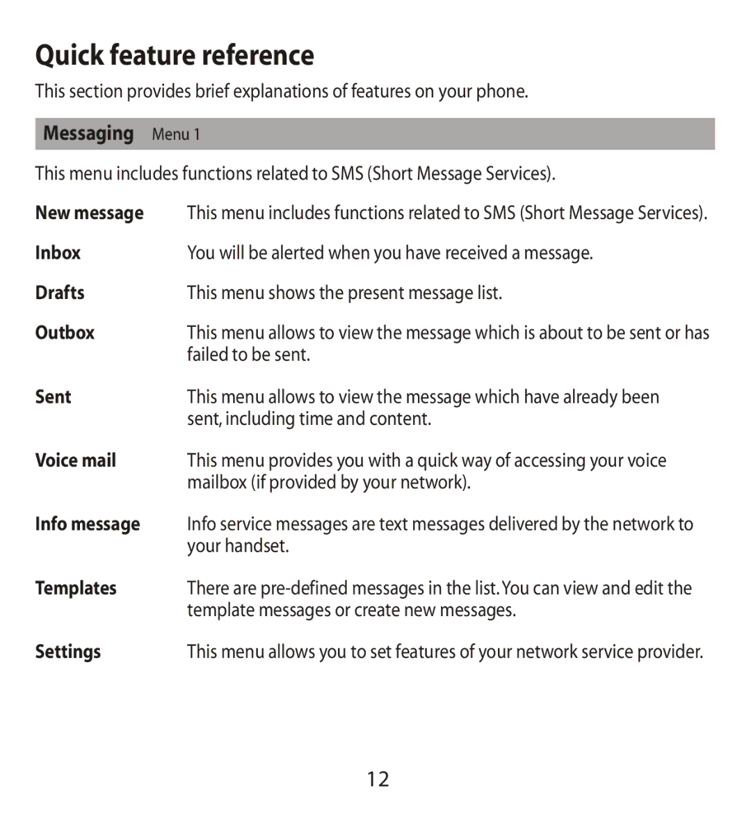 LG Electronics MMBB0240811 manual Quick feature reference 