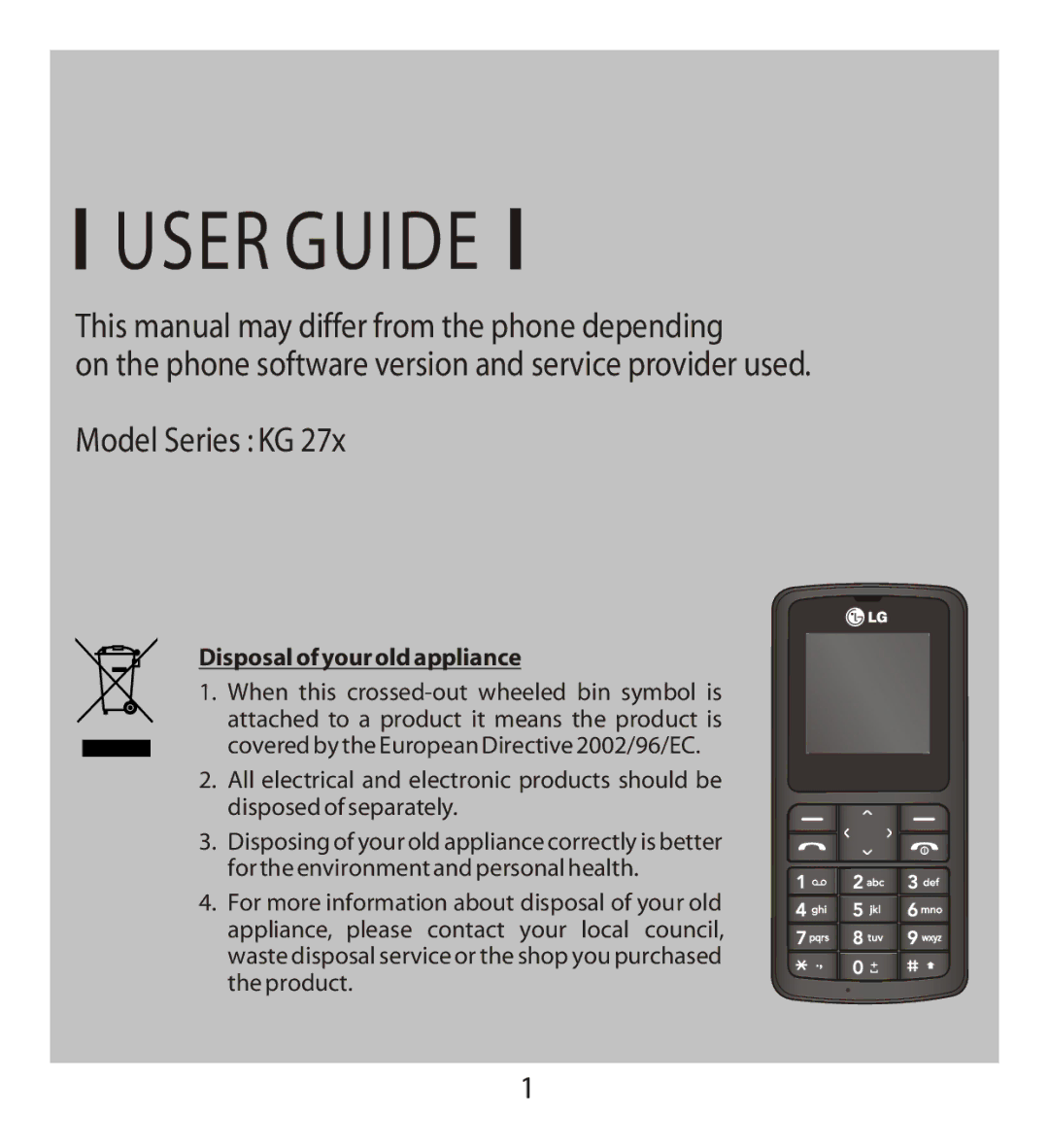 LG Electronics MMBB0240811 manual User Guide 