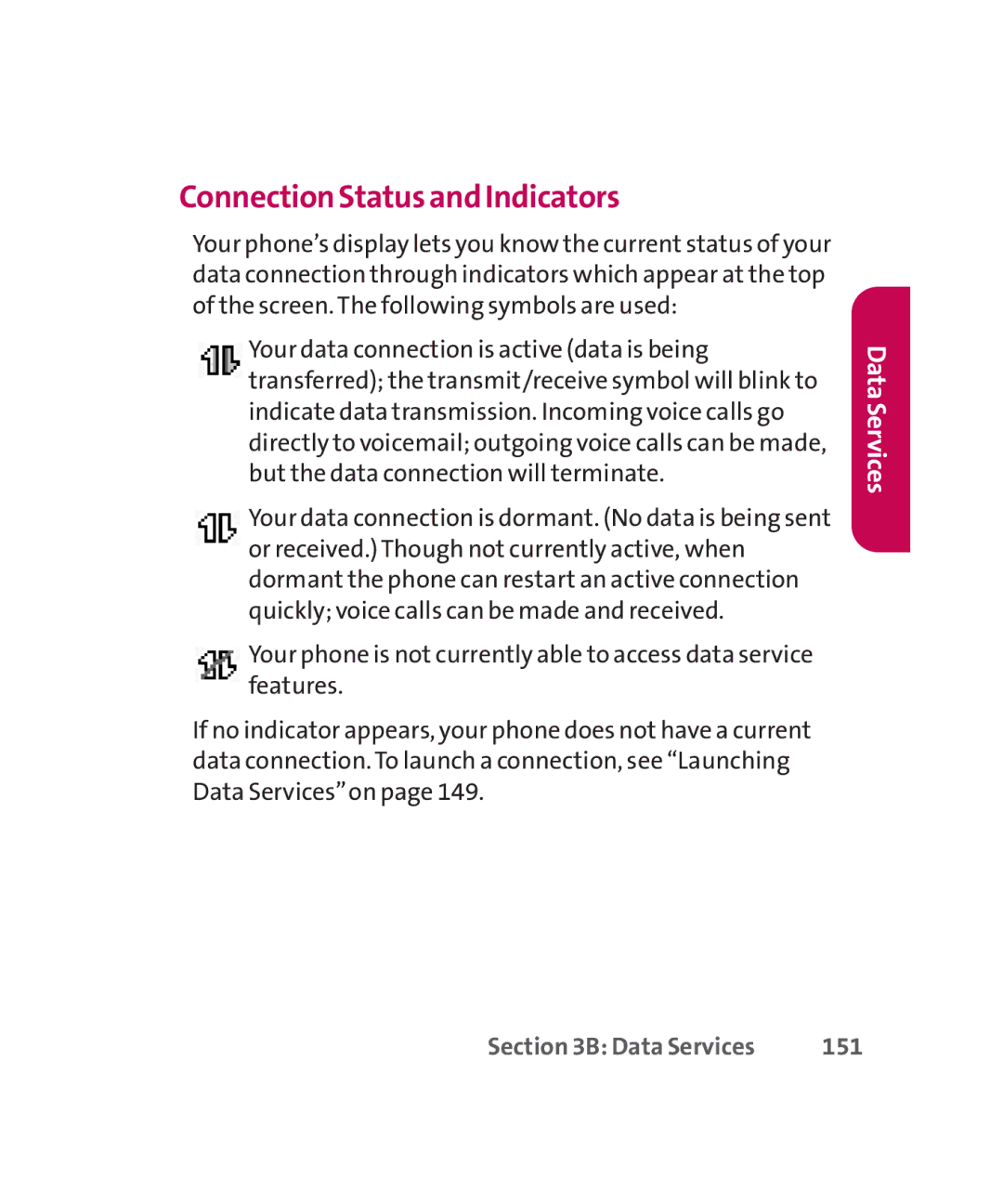 LG Electronics MMBB0267301(1.0) manual Connection Status and Indicators, 151 