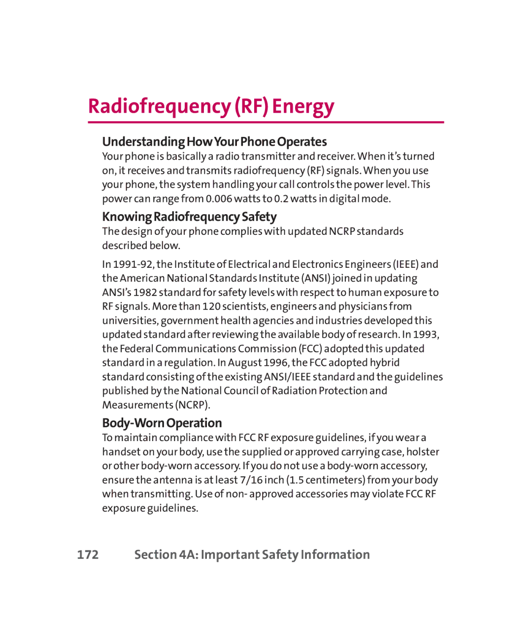 LG Electronics MMBB0267301(1.0) Radiofrequency RF Energy, UnderstandingHowYourPhoneOperates, KnowingRadiofrequencySafety 