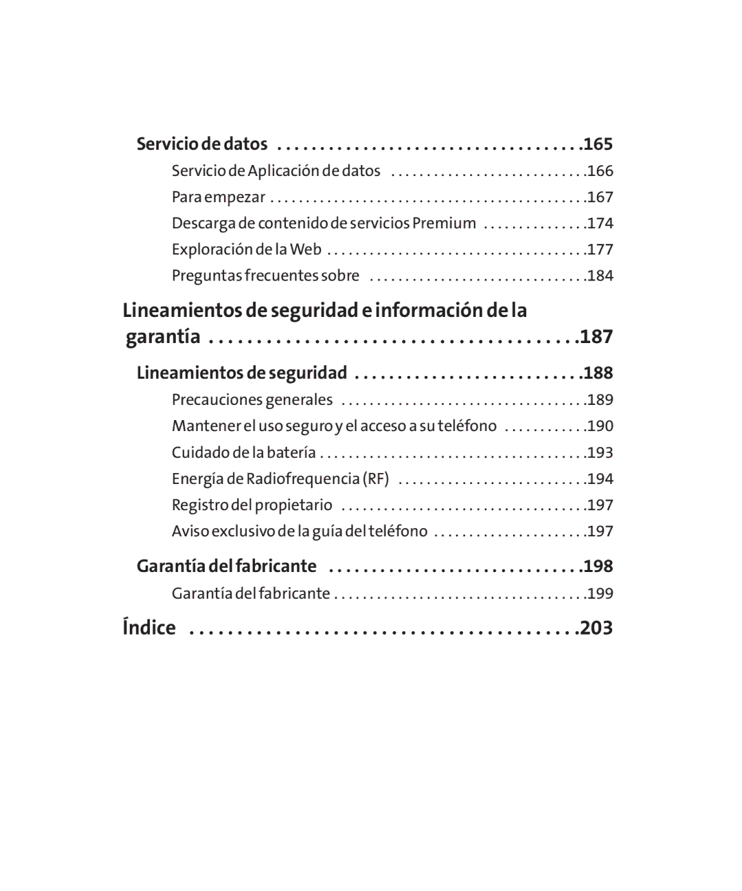 LG Electronics MMBB0267301(1.0) manual Lineamientos de seguridad e información de la, 198 