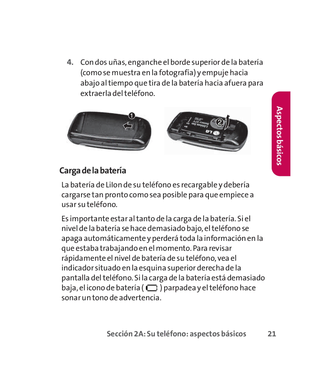 LG Electronics MMBB0267301(1.0) manual Cargadelabatería 