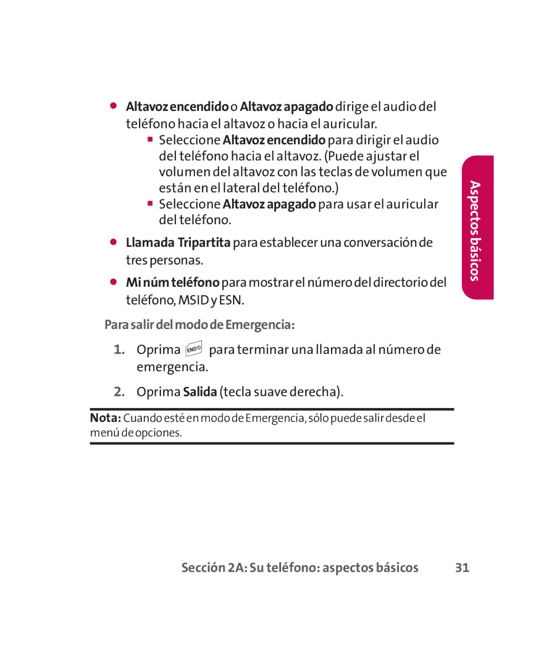 LG Electronics MMBB0267301(1.0) manual ParasalirdelmododeEmergencia 