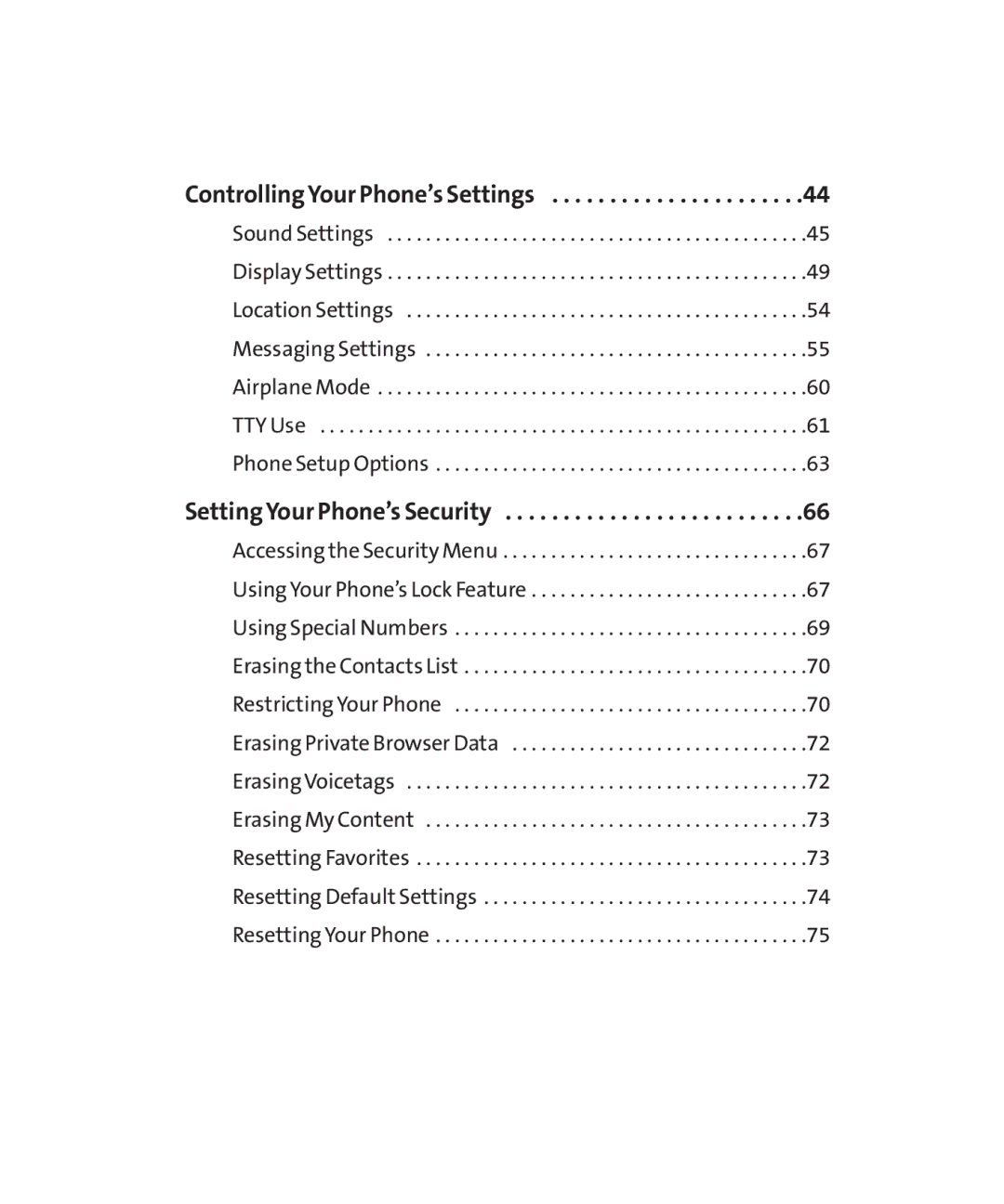 LG Electronics MMBB0267301(1.0) manual Controlling Your Phone’s Settings 