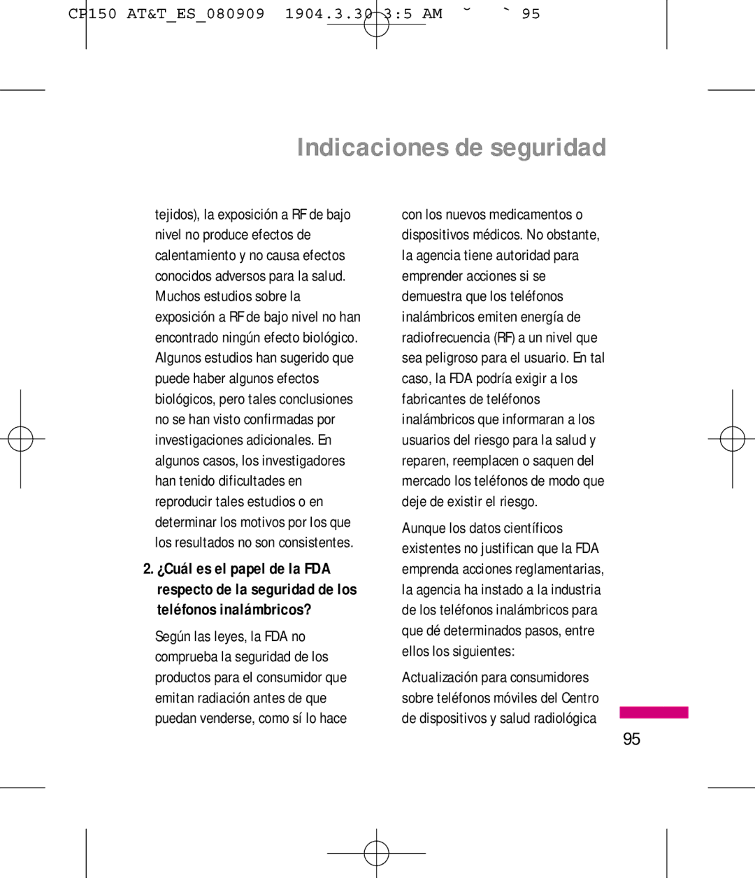 LG Electronics MMBB0292301 manual Indicaciones de seguridad 