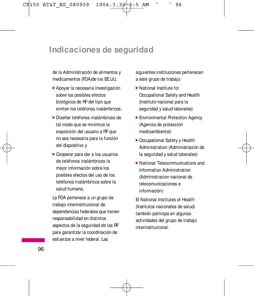 LG Electronics MMBB0292301 manual Indicaciones de seguridad 