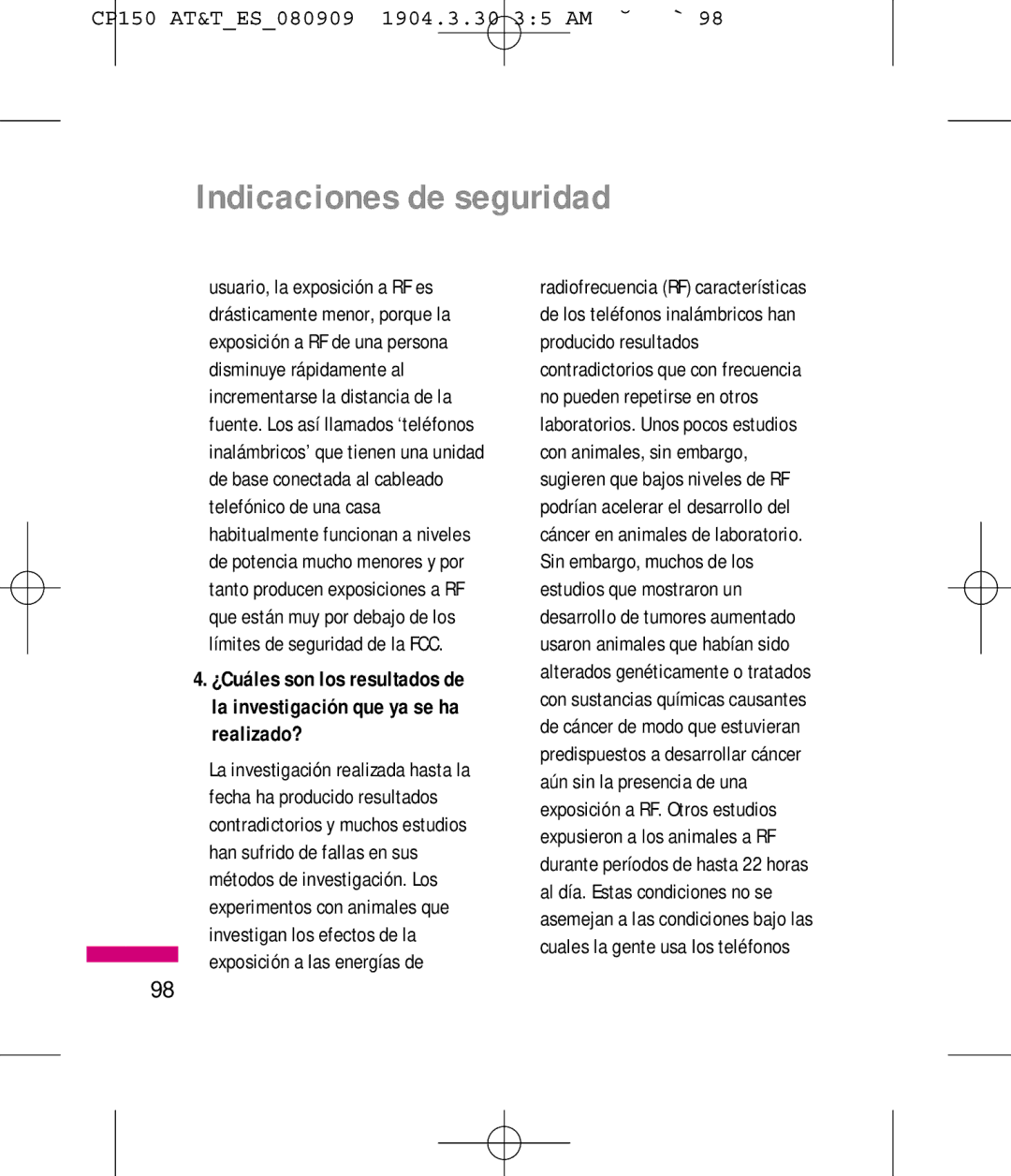 LG Electronics MMBB0292301 manual Indicaciones de seguridad 