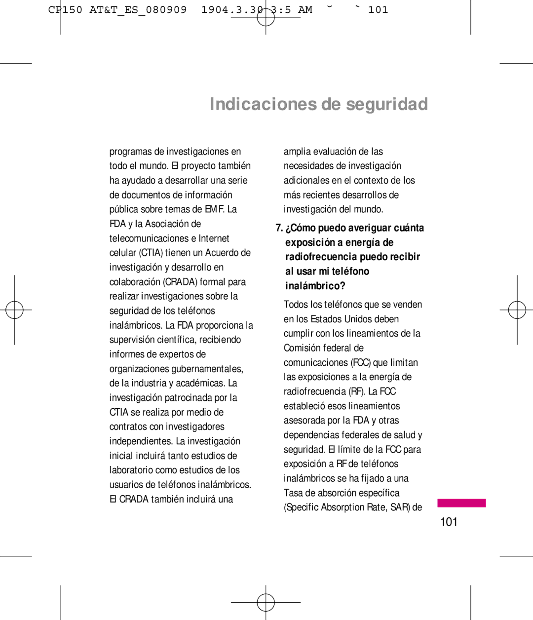 LG Electronics MMBB0292301 manual 101 