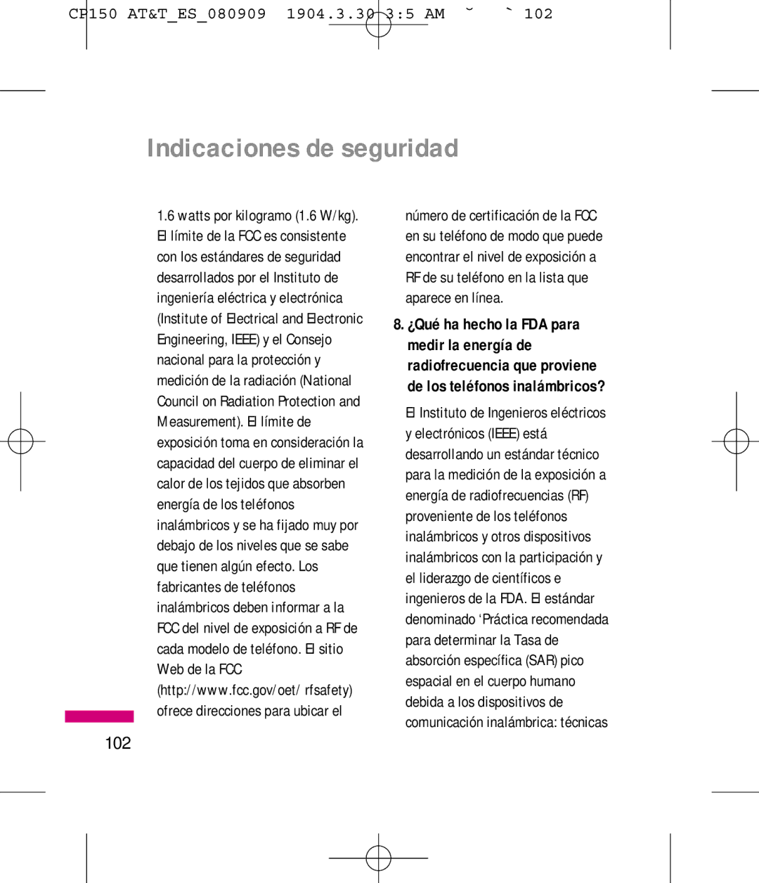 LG Electronics MMBB0292301 manual 102 