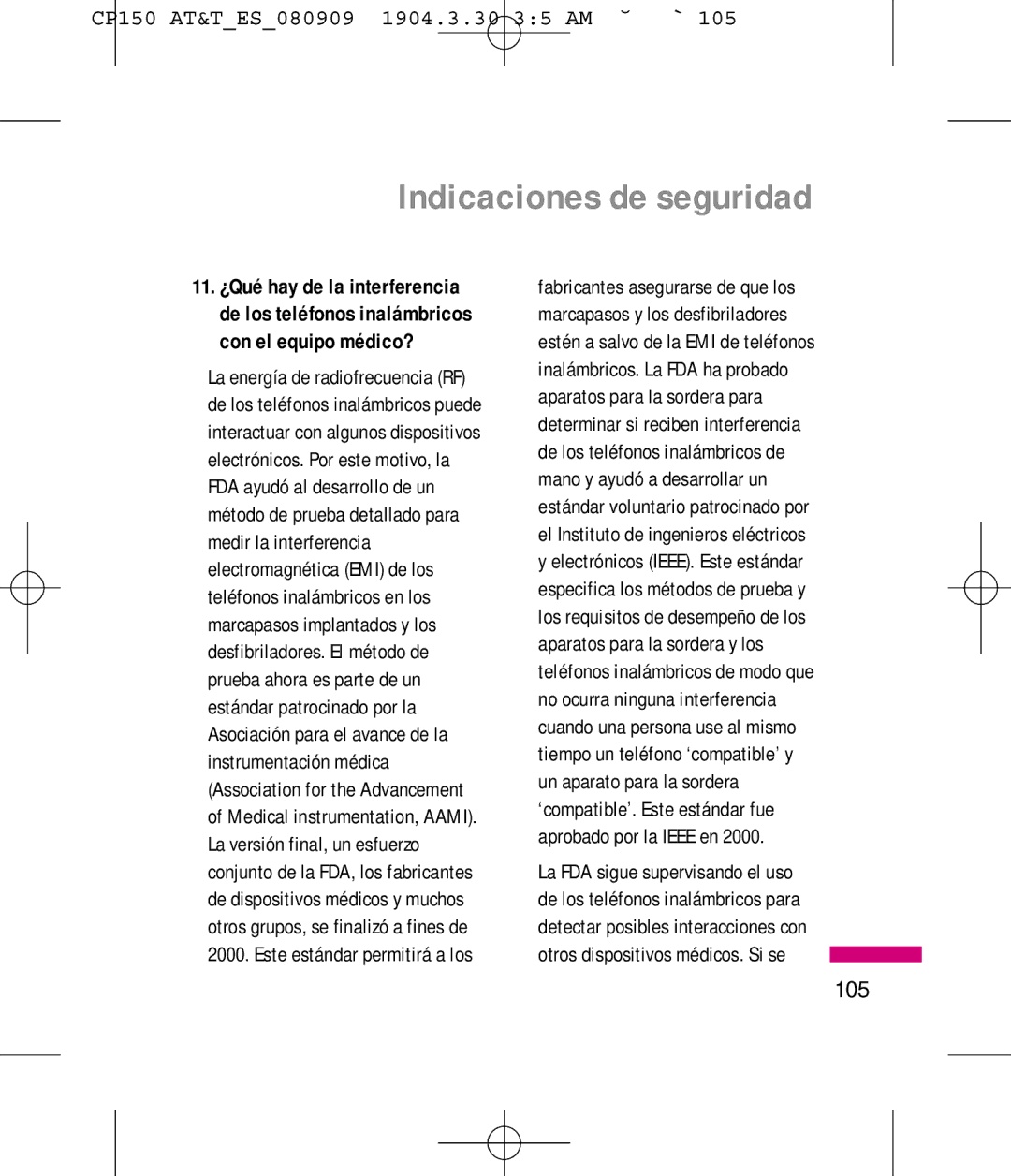 LG Electronics MMBB0292301 manual 105 