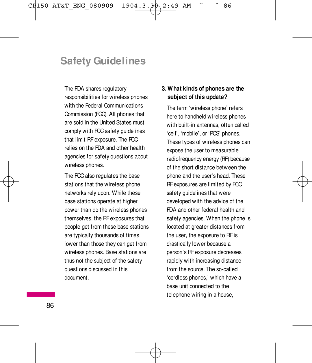 LG Electronics MMBB0292301 manual What kinds of phones are the subject of this update? 