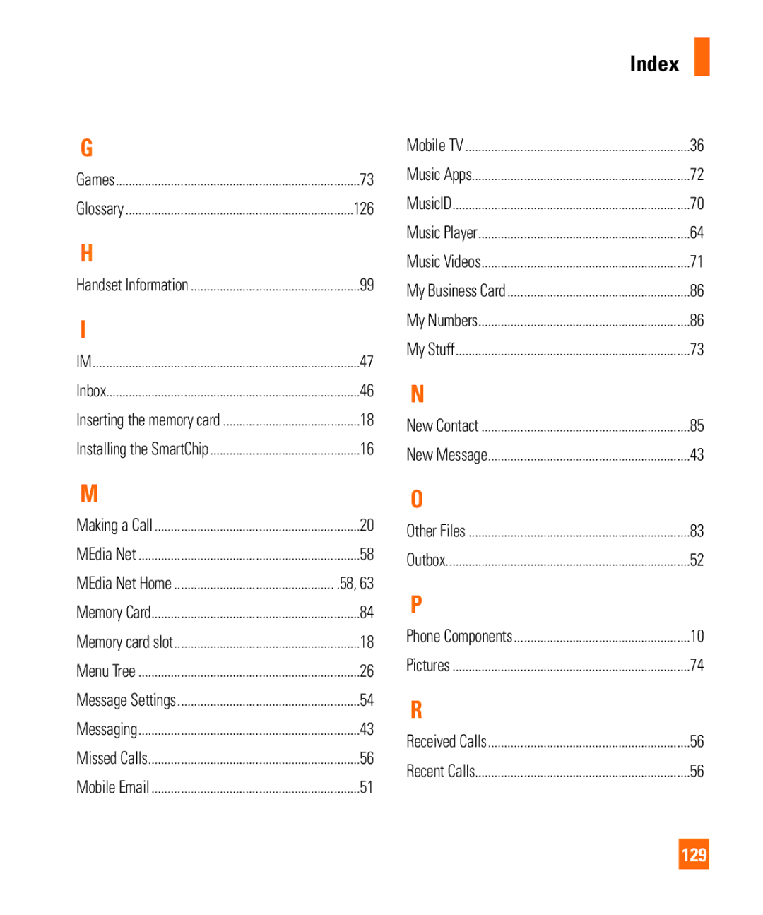 LG Electronics MMBB0294601 manual Index 