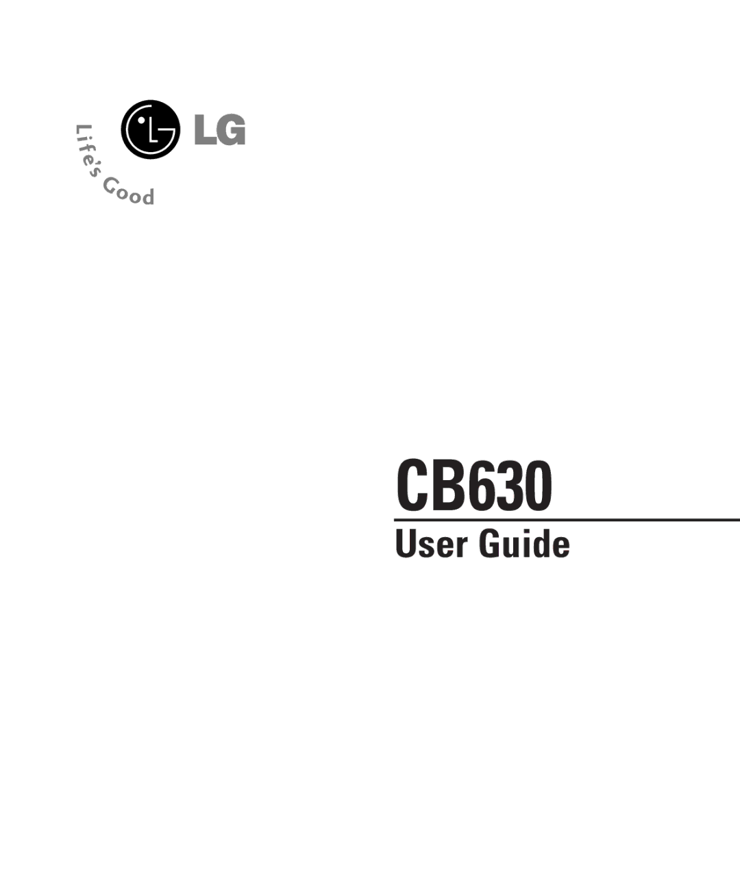 LG Electronics MMBB0294601 manual CB630 