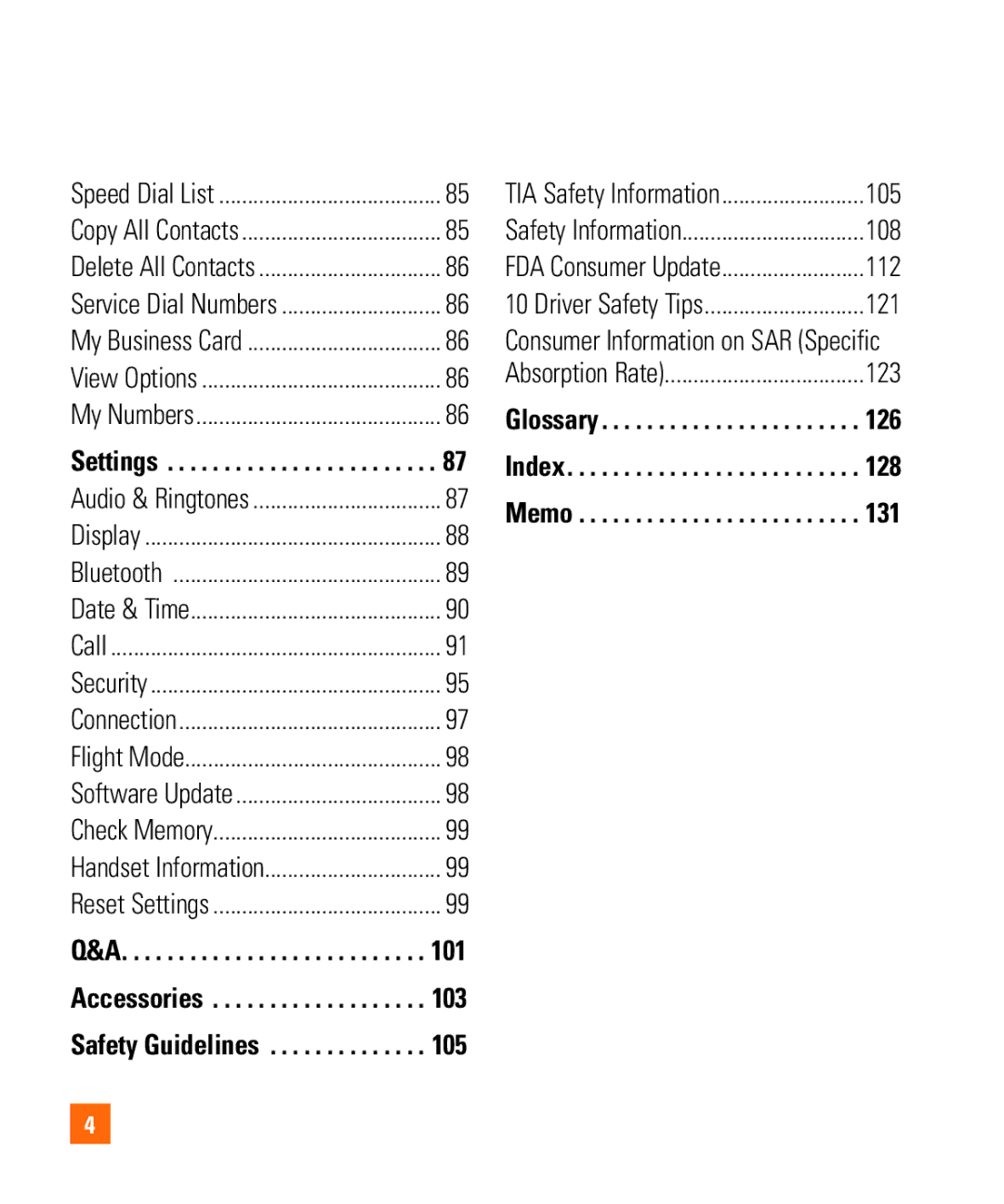 LG Electronics MMBB0294601 manual Glossary Index Memo 