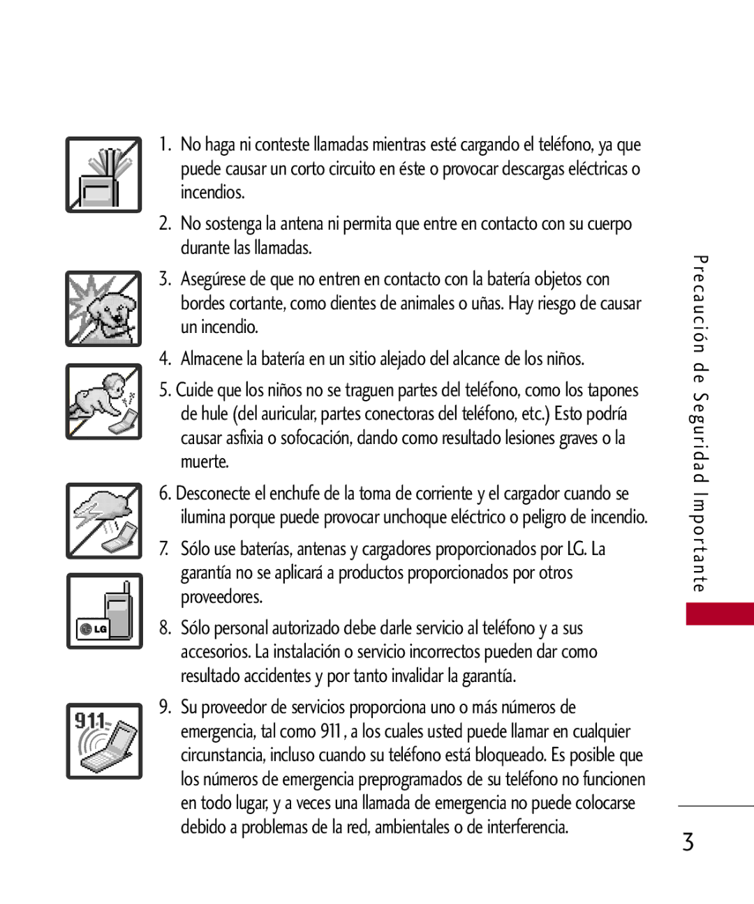 LG Electronics MMBB0301001 manual Precaución de Seguridad Impor tante 