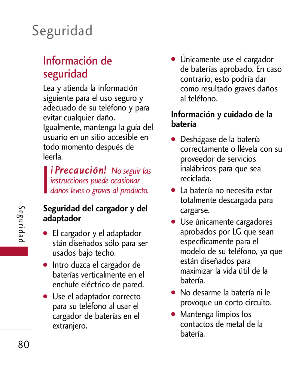 LG Electronics MMBB0301001 manual Información de, Adaptador 