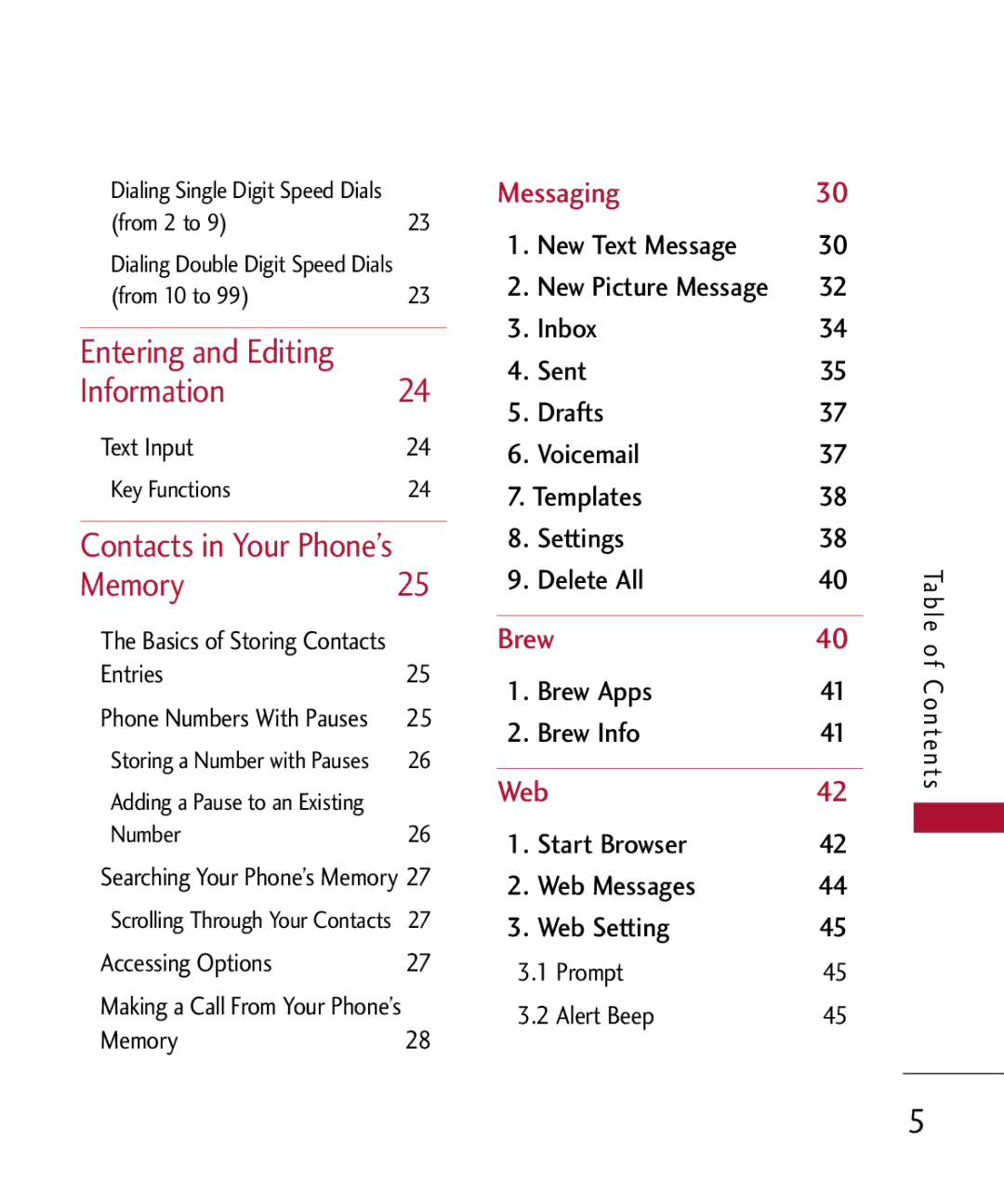 LG Electronics MMBB0301001 manual Entering and Editing Information, Memory 