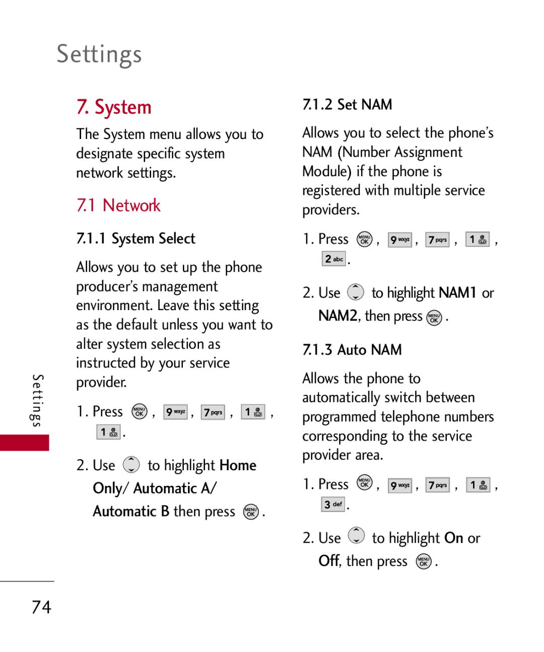 LG Electronics MMBB0309801(1.0) H manual System, Network, Only Automatic B 