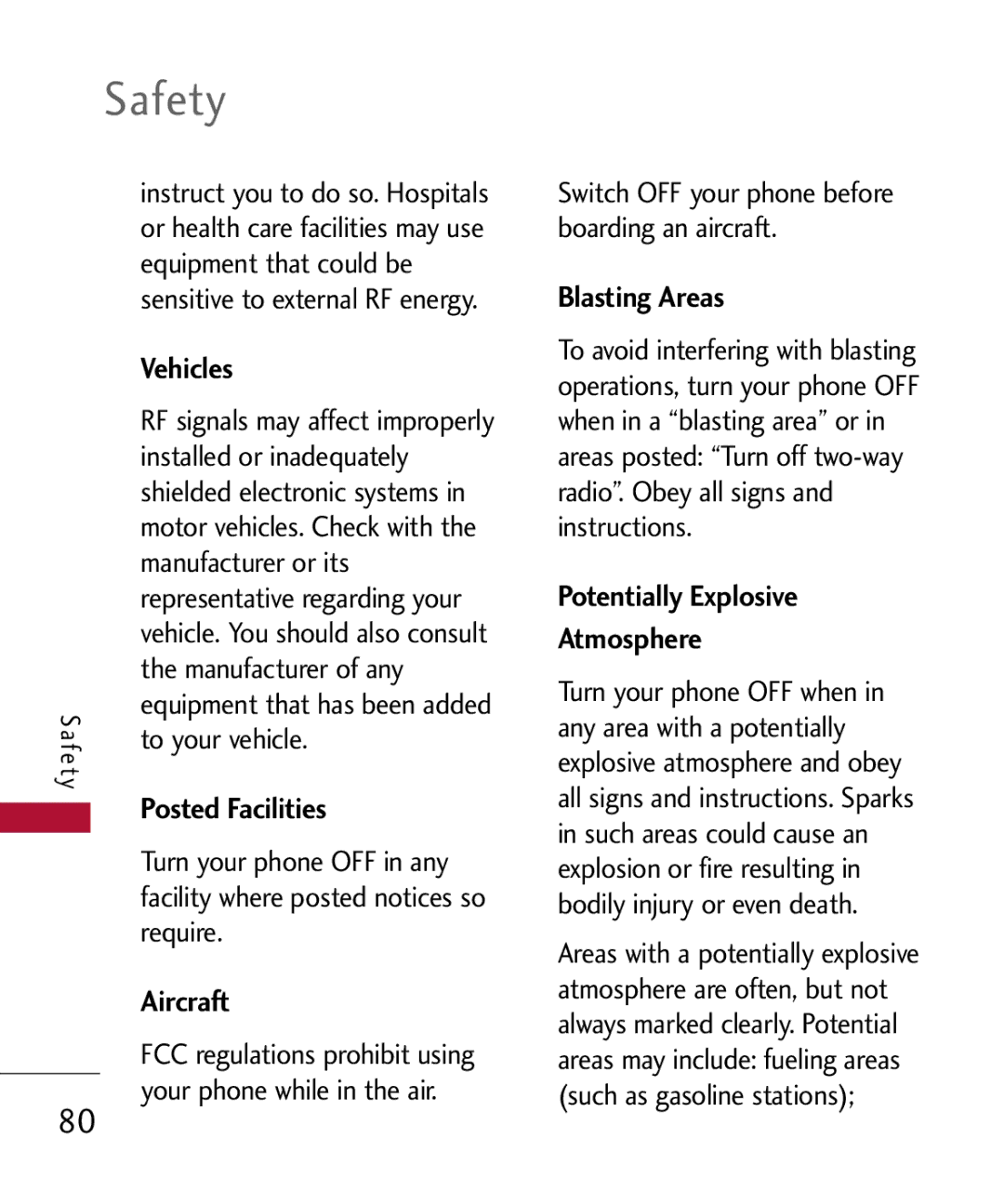 LG Electronics MMBB0309801(1.0) H Vehicles, Posted Facilities, Aircraft, Blasting Areas, Potentially Explosive Atmosphere 