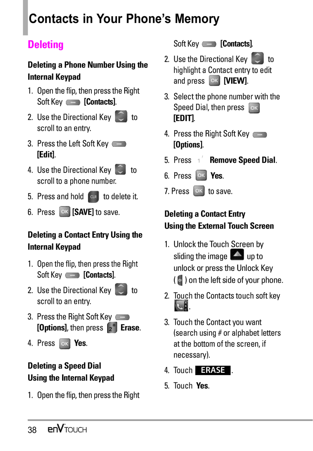 LG Electronics MMBB0332901 manual Deleting 