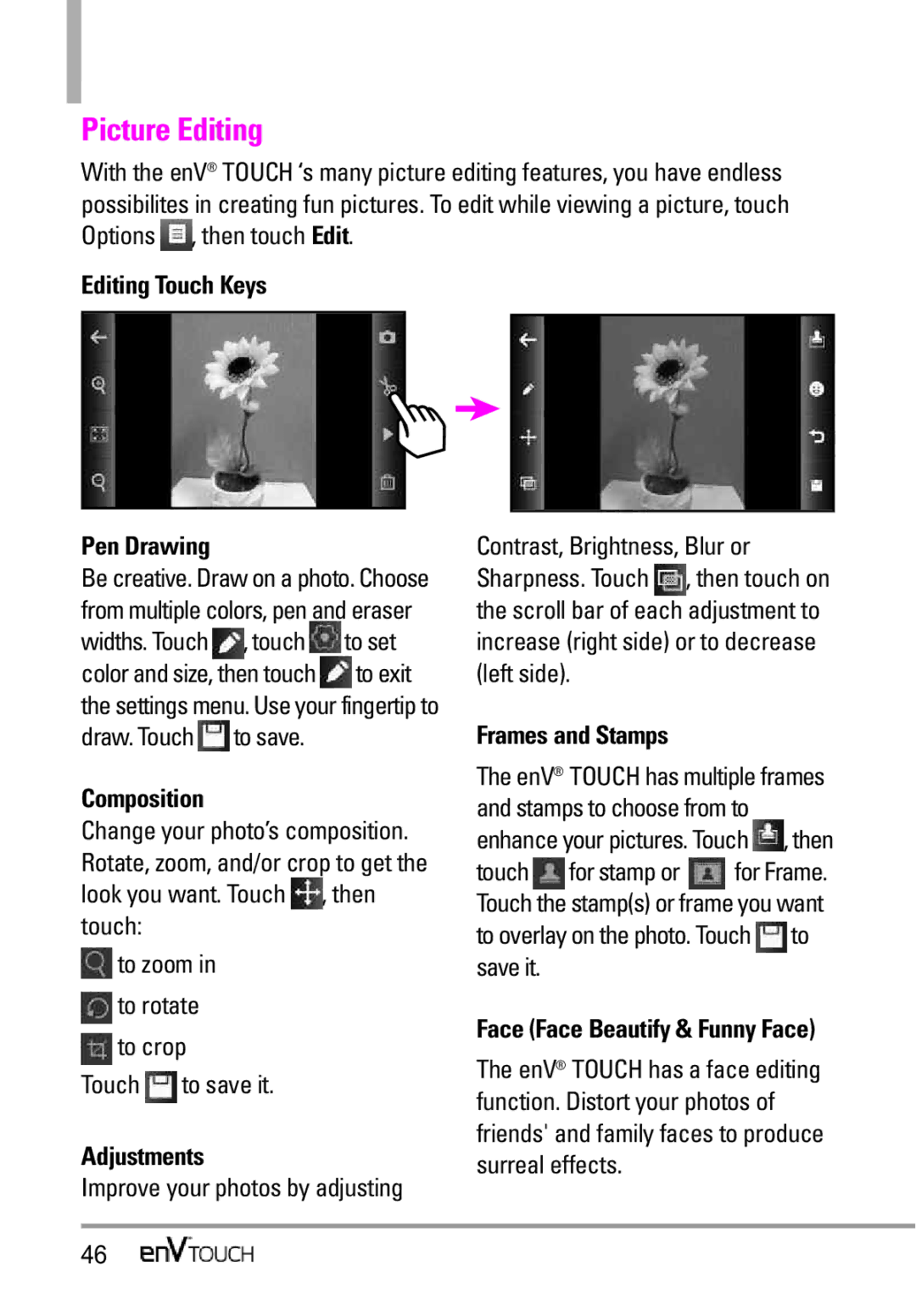 LG Electronics MMBB0332901 manual Picture Editing 