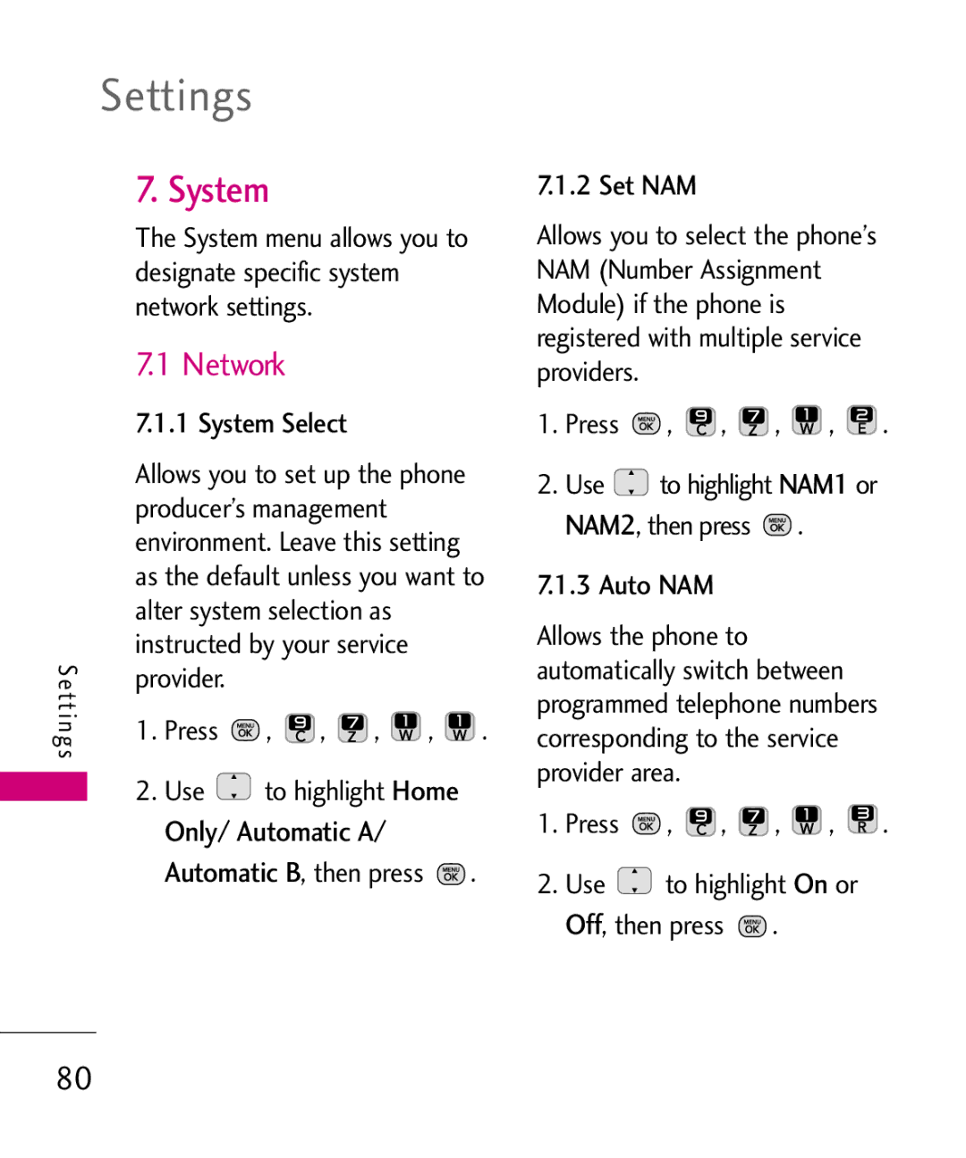 LG Electronics MMBB0378701 manual NAM2, Then press Auto NAM 