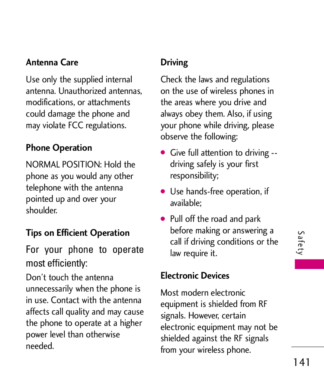 LG Electronics MMBB0379501 manual 141 