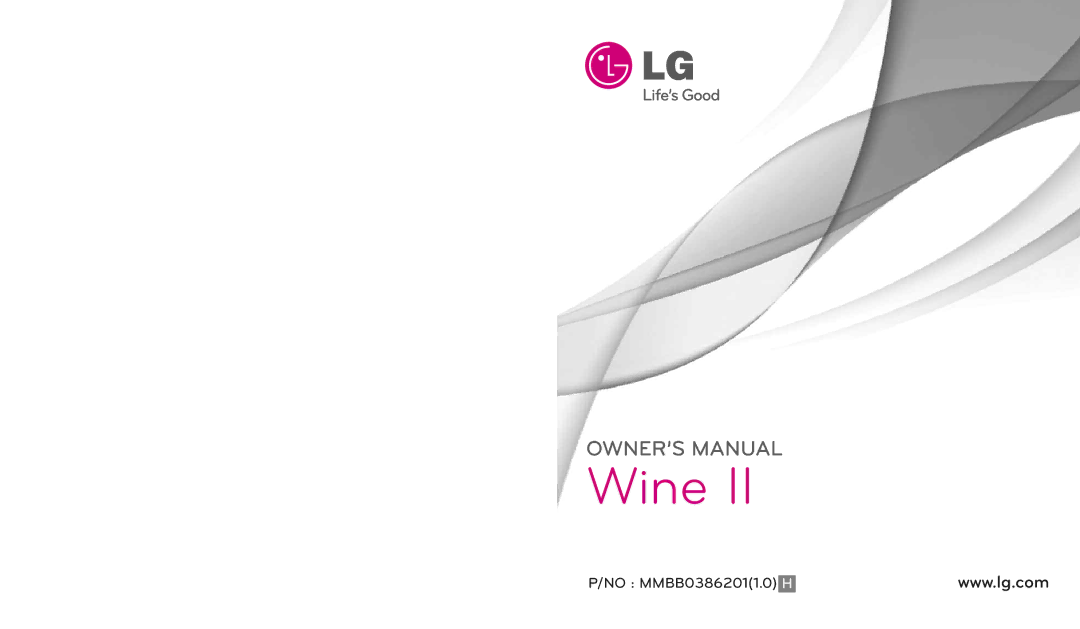 LG Electronics MMBB0386201 manual Wine 